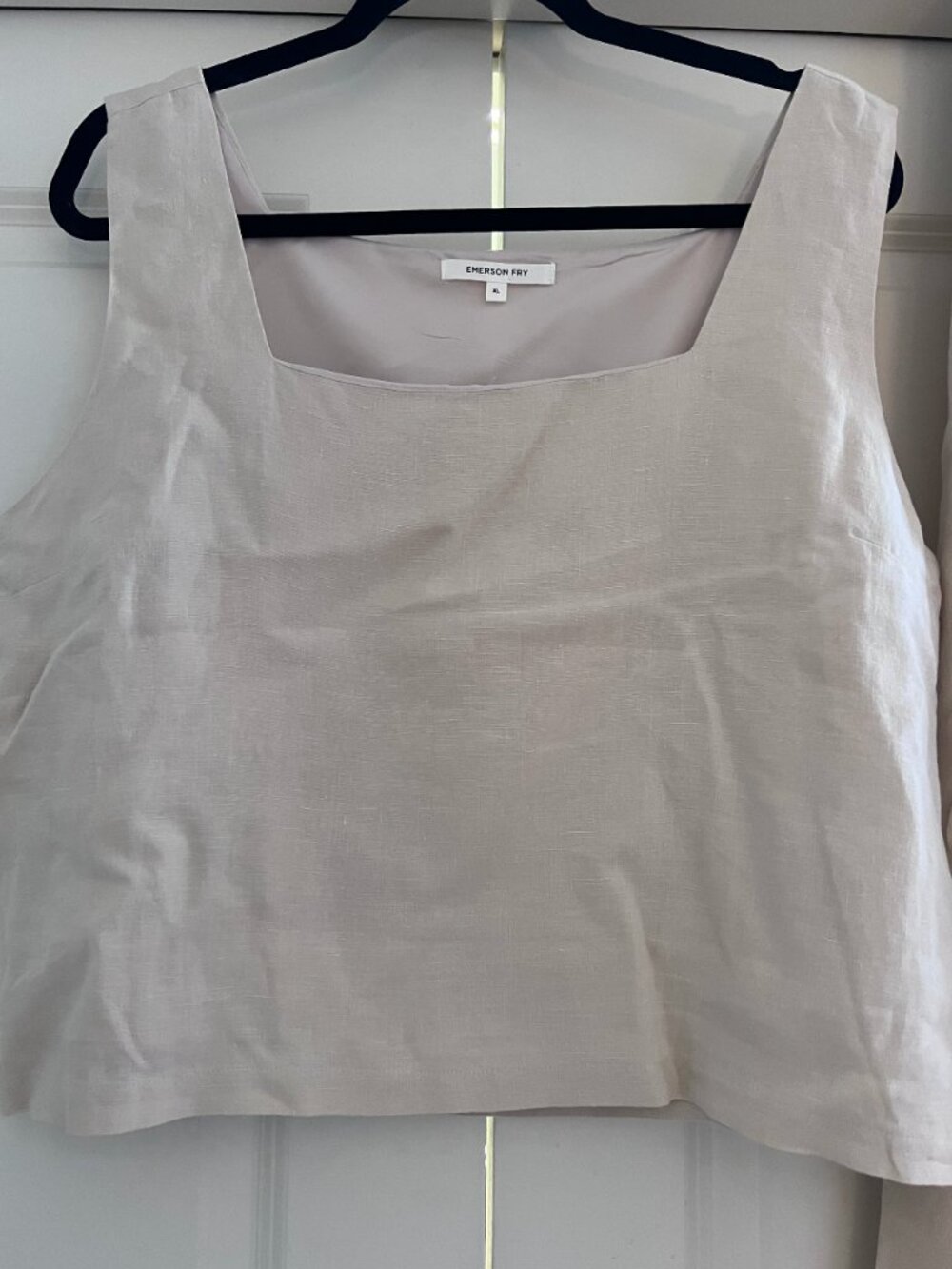 EMERSON FRY roma 2 linen top in natural - Picture 2 of 2